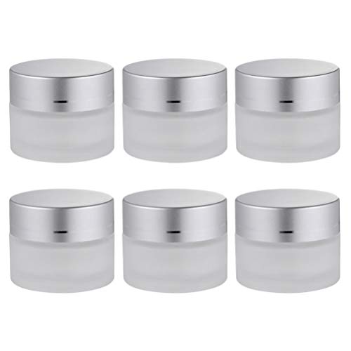 Luxshiny Frascos De Cosméticos De Vidro 6Pcs Recipientes De Amostras De Maquiagem De Frasco De Creme