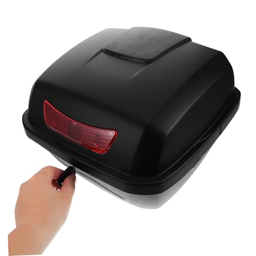 Boîte de rangement arrière moto scooter grand volume coffre rigide abs et métal - 7