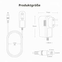 Lonnky 12V 2A AC-DC-Netzteil, Eingang 100-240V 50/60Hz, 5.5 x 2.1 mm DC-Buchse, Geeignet für WLAN-Router, LED-Streifen, CCTV-Kameras – Ansicht 7