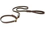 retrieverleine biothane In 100 % Handarbeit gefertigt CopcoPet - Retrieverleine/Agilityleine aus Fettleder, Messing Gr. 1,20 m x 10 mm Braun Hunde Leine