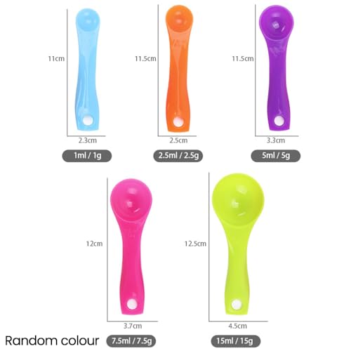 Miniatura 2 de Wolmik Juego De Cucharas Medidoras De Gramos, Coloridas Con Diferentes Capacidades, Herramienta Para Líquidos Y Sólidos, Cuchara Dosificadora Para Horneado