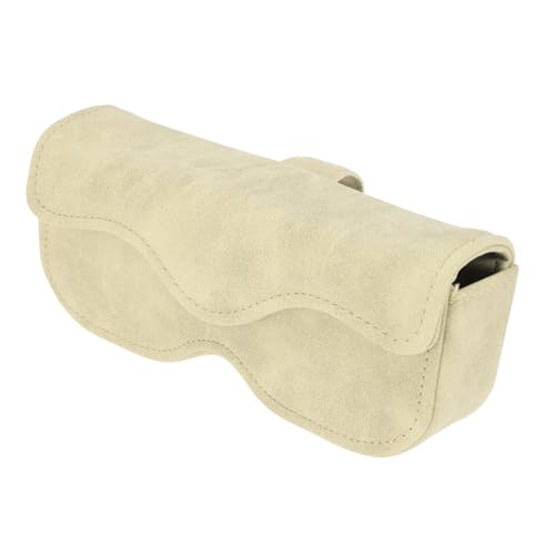 Étui à lunettes de soleil pour voiture universel beige 16.5x7cm rangement visière aimanté