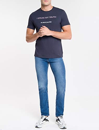 Calça Jeans Slim, Calvin Klein, Masculino, Azul Médio, 44
