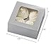 Wilton 4 Cavity Silver Cupcake Boxes, 3 Count