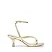 DREAM PAIRS Women's kitten Low Strappy Lace Up Heels Open Square Toe Thong Ankle Strap Heels Sexy Fashion Comfort Dress Shoes Party Sylvestra Pumps Heeled Sandals,Size 9,Gold-Pu,SDHS2405W