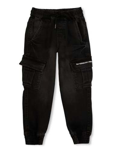 Image of Gini & Jony Boys Black Solid Denim Jeans