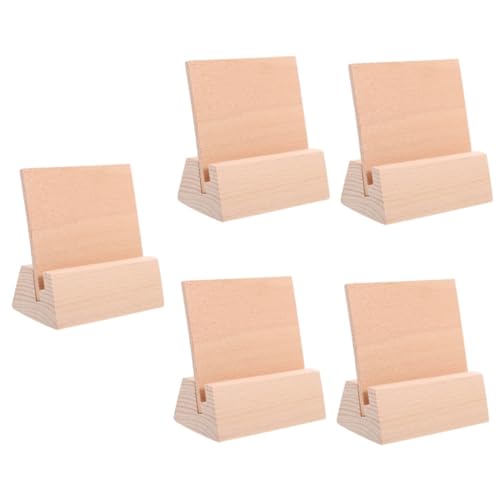 Supports de cartes de bureau en bois Jojofuny pour ranger vos mémos x5