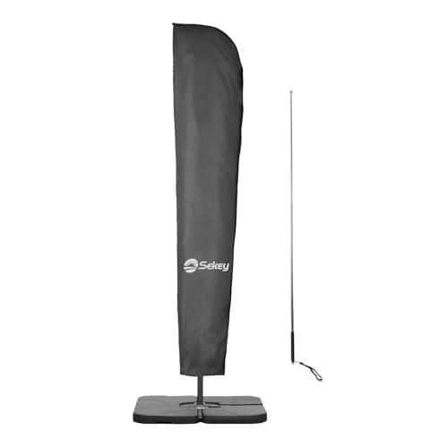 Sekey Schutzhülle für Ampelschirm / Sonnenschirm, Abdeckhauben für Sonnenschirm | 265×48/70 cm – 100% Wasserdichter Polyester, UV-Beständig