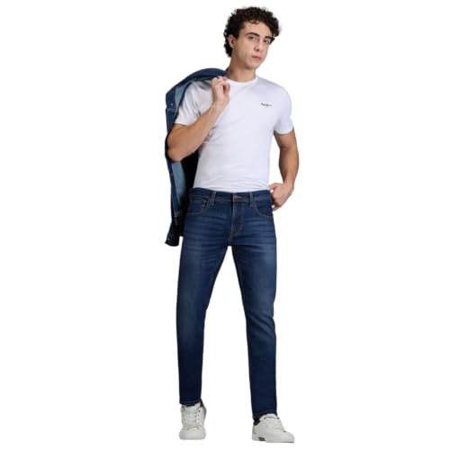 Image of Pepe Jeans Men's Jeans | Straight Fit | Mid Rise | Stretchable
