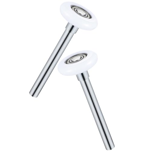 Zerodeko Rodillos de Repuesto de Nailon para Puerta de Garaje con Vástago y Rodamientos de Precisión, 2 Unidades, Funcionamiento Silencioso y Compatible con Rieles Estándar de Puertas