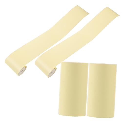 NUOBESTY 4 Rolls Yellow Receipt Thermal Paper Rolls Cash Register Hospital Multipurpose