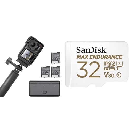 DJI Osmo Action 4 Adventure Combo + SanDisk Max Endurance 32GB microSD – Macera Dayanıklılık Seti