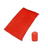 CXJC Schlafsack Inlett 178 * 77cm Vlies Dünn Leicht Atmungsaktiv Reiseschlafsack Ideal Für Backpacking Hostels Hütten Hüttenschlafsack Pink, Orange,Orange