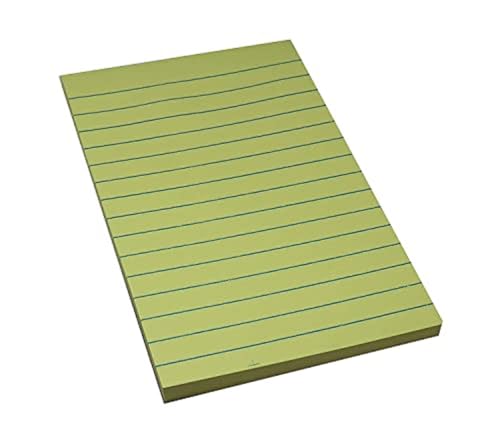 Image of Peeplvalue Self Stick Note Pad 500 Pcs Sticky Notes Pad of 4X6 Inches neon Color-Size:100X150 mm Ruled Fluorescent Paper Self Adhesive and Removable Sticky Notes