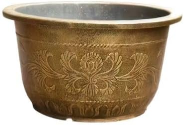 Garden Decor Outdoor/Indoor Lotus & Lily Plastic Planter Durable Round Pot (38cm)