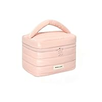 erised's bifrost Cute Large Capacity Makeup/Cosmetic/Toiletry Quilted Bag for Women&Girls/Travel Case/Zipper Organizer Bag/Down Jacket Waterproof Fabric/Wide Open