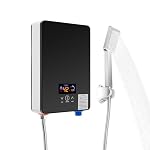 Chauffe-eau instantané électronique miniature AC220V 6500W avec douchette, température 30-55℃, chauffe-eau sans réservoir pour cuisines, salles de bains, restaurants