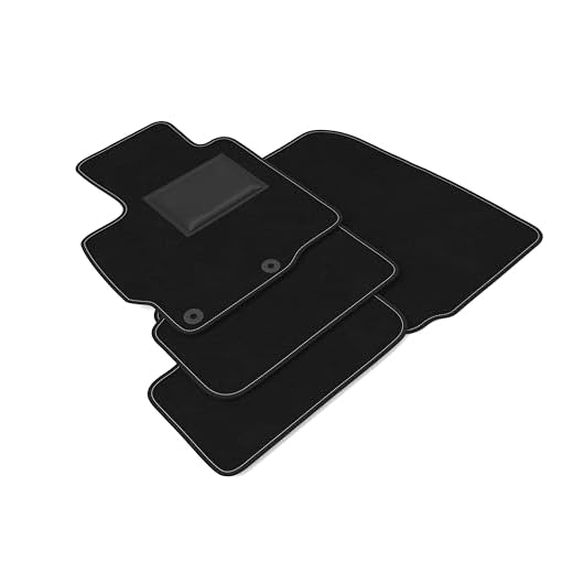 DHCarMats | Alfombrillas de coche para Mitsubishi ASX desde 2007 hasta 2023 | Alfombras a máquina de moqueta antideslizante | Interior del habitáculo - Kit completo delantero y trasero