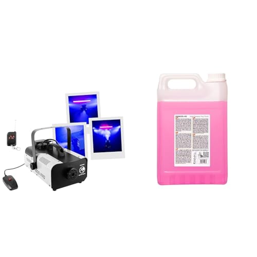 Machine à fumée F1000 PRO BOOF1000PRO noir avec liquide Ibiza SMOKE5L-HD