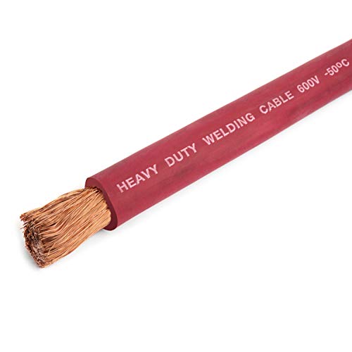 Câble de soudure 2/0 EWCS extra flexible rouge de 7,6m pour applications 600V