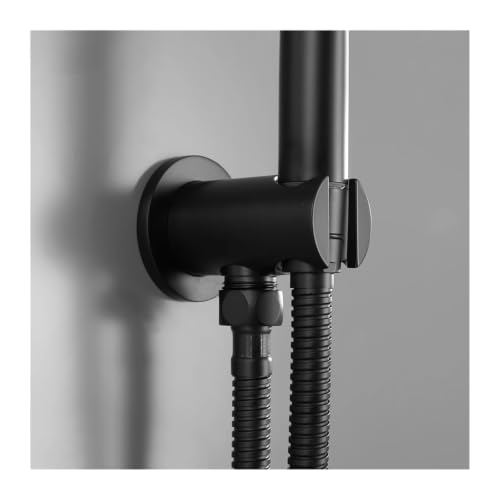 Support de douche laiton noir robuste pour stopper les chutes de pommeau