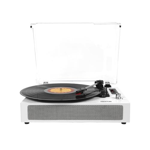 PRIXTON Platine Vinyle Studio Deluxe, Tourne Disque Vintage, Lecteur de Vinyles et Musique Via Bluetooth/USB/SD/Radio, Haut-parleurs intégrés, Convertisseur...