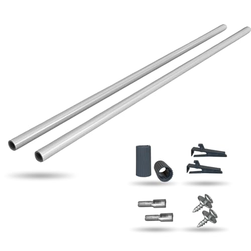 EVOTRADE Componentes de repuesto para cajones interiores Delinia Leroy Merlin (frontal bajo/alto, guías 270/480 mm) para muebles de baño y cocina con amortiguación total (tubo lateral)