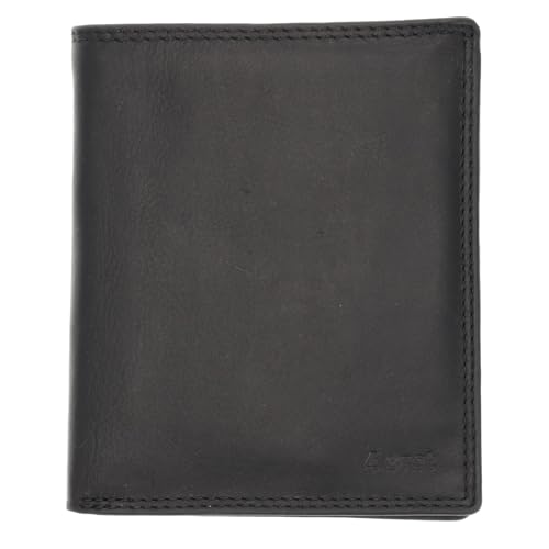 Portefeuille noir anti-piratage RFID en cuir, fini les poches déformées