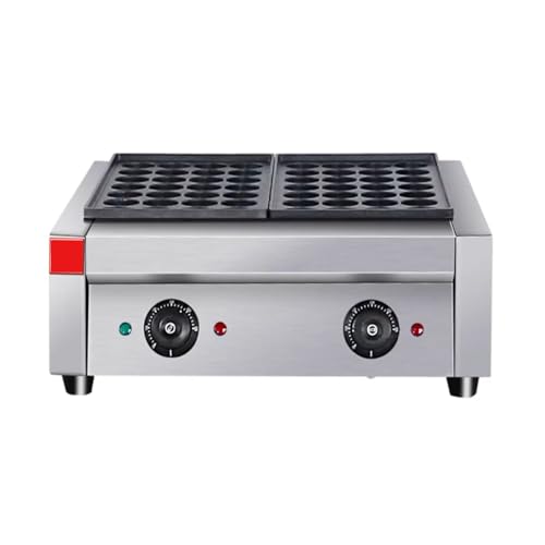 2000 W Waflera Compacta Antiadherente De Acero Inoxidable, 2000 W, Temperatura Regulable, Diseño Multifunción Para Panqueques, Crêpes Y Takoyaki(Double)