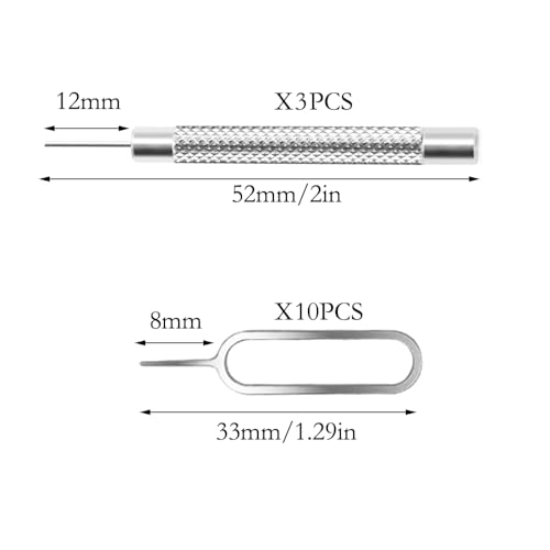 Image of 13 Pcs SIM Ejector Tool, Watch Band Link Remover Pin with Fine Tip, Premium Material SIM Card Tray Ejector for Mobile Phones and Jewelry Repair