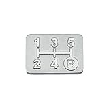 アルミ製 5速 シフトパターンプレート スラッシュカット シルバー シフトパターンステッカー チェンジパターンステッカー ギアチェンジステッカー 【マッドマックス】