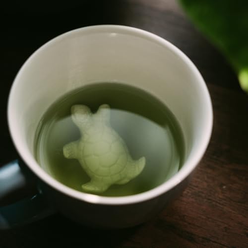 Creature Cups Turtle Ceramic Mug (11oz, Wedgewood Blue) | Animal Hidden Inside | Holiday and Birthday Gift for Coffee and Tea Lovers