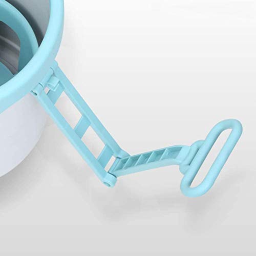 Cubo para fregona con Ruedas y Cesta Secadora de fácil escurrido, Mango telescópico, Cubo para fregona Giratorio de 360 ​​Grados La Belleza práctica Viene a Buscar la Felicidad Wisdom