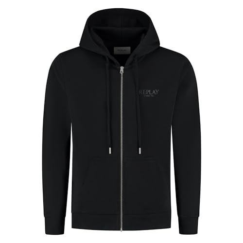 Replay Para Hombre. M3188.000.23802 Sudadera Logo Negro (S), Casual, AlgodóN