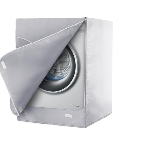 ノーブランド品 洗濯機カバー – 3 面防水通気性家庭用品、ポータブル乾燥機保護、屋内屋外ランドリーシー...