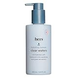 hers Clear Waters Facial Cleanser - Hyaluronic Acid, Squalane, & Green Tea Extract - Hydrating Face Wash for All Skin Types - pH Balanced & Paraben-Free - 6.8 Fl Oz