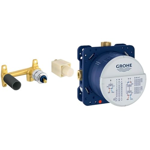 GROHE | UP-Rohinstallationen - Einhand Unterputz-Universal- Einbaukörper, DN 15 | 23200000 & Rapido SmartBox | UP-Rohinstallation - Unterputz-Einbaukörper | 3 Abgänge 1/2 Zoll | 35600000