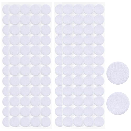 Image of 240Pcs Self Adhesive Dots Tape, Diameter 1.0 Inch Hook and Loop Dots, Premium Nylon Sticky Back Coins for Home, School, Office, DIY (1 Inch 120Pairs)