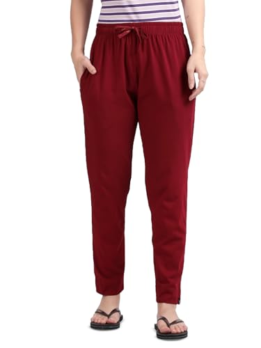 Image of TWIN BIRDS Women Cotton Textured Night Pant | Pyjama Loungewear Sleepwear