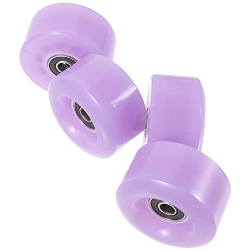 VICASKY 4Pcs Roller Skate Wheels PU for Outdoor Skating High Wear Resistance Replacement for Quad Skates Suitable for Rough Surfaces