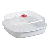 Vaporizador para microondas, utensilios de cocina de alimenticio para comidas rápidas, vaporizadores de calefacción para microondas con tapa, práctico accesorio de cocina para verduras, pescado