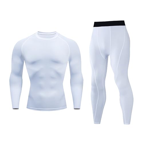 Meaunzyl Biancheria Intima Termica da Uomo, Intimo Termico Set Termico Uomo Maglia E Pantaloni Completo Biancheria Funzionale Uomo Base Layer Traspirante Termico Uomo Invernale Invernali, Caldi