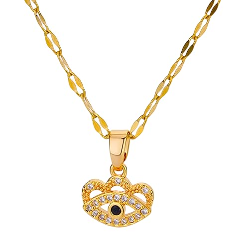 Collier yeux bleus bonheur en argent pour look vacances d'été