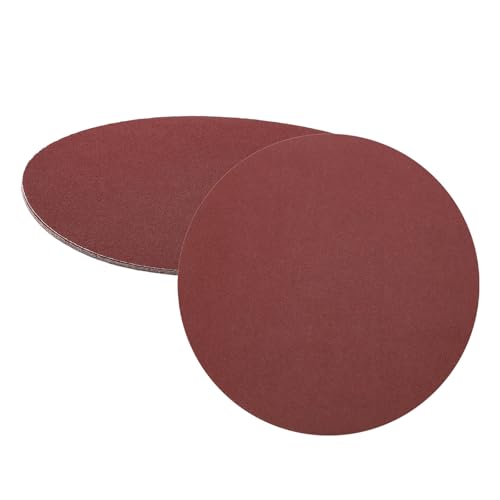 sourcing map 5pcs 200mm PSA Sanding Discs, 150 Grits Aluminum Oxide Self Adhesive Stick Back Sandpapers, No-Hole Round Wet/Dry Sander Papers, Sand Auto Car Paint, Wood, Metal