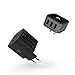 Produktbild ADAM elements APAADT3BK Omnia T3 Travel Adapter Universal Reiseadapter Ladegerät Zwei USB-A 2.4A EIN USB-C 3A Ports für Steckdosen US, UK, EU, AU-Standards Schwarz