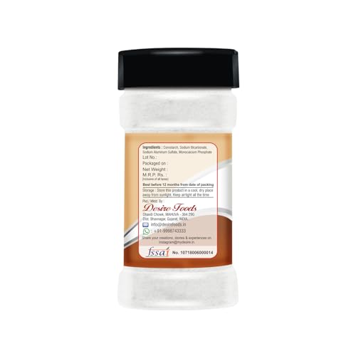 Image of Desire Baking Powder, 250g - Gluten-Free, Aluminum-Free, Double-Acting Leavening Agent for Fluffy Cakes, Cookies & Breads - Ideal for All Baking Needs