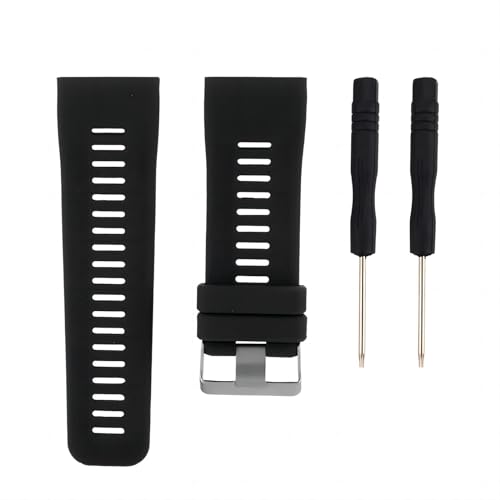 VIFERR Pulsera de Reloj Inteligente: Correa de Reloj de Gel de sílice, Correa de Reloj, Ajuste de Repuesto para Garmin Vivoactive HR(Negro)