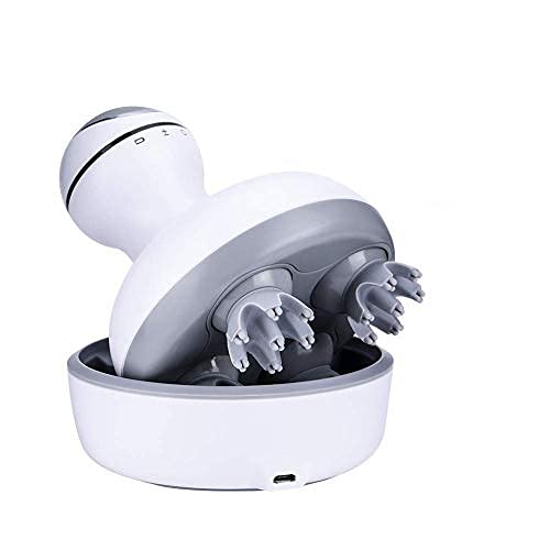 Haofy Electric Scalp Massager, Portable 4 Head Head Massager med 84 knop IPX7 vattentät och USB-laddning för att stimulera hårväxt, huvud, nacke, axel
