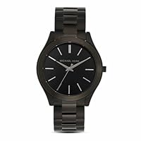 Michael Kors Outlet Slim Runway Black Analog Watch MK8672