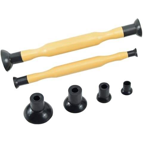 Thsakzo 2PCS Valve Lapping Tool Set,with 4 Suction Plates Hand Lapping Grinding Stick Tool Sucker Kit, Double Ended Valve Lapper Kit Cover